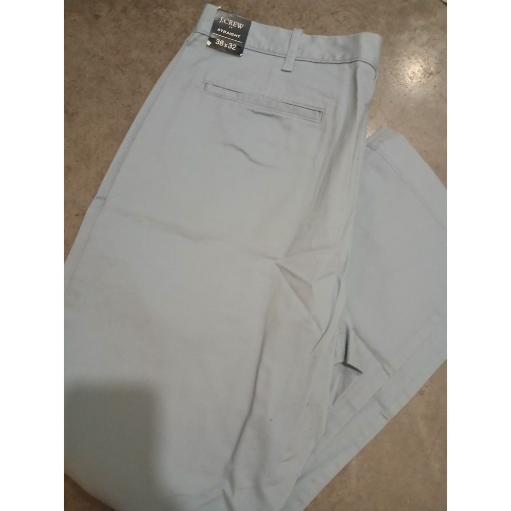 J Crew Pants Mens 38X32 Blue Flex Flat Front Straight Leg Pant NWT